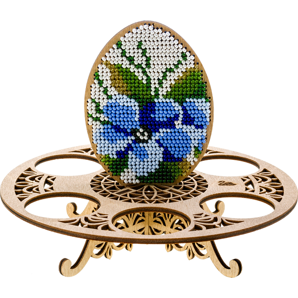 Wooden Bead Embroidery Kit &ndash; &ldquo;Easter Egg Stand &ndash; Egg&rdquo; FLK-168