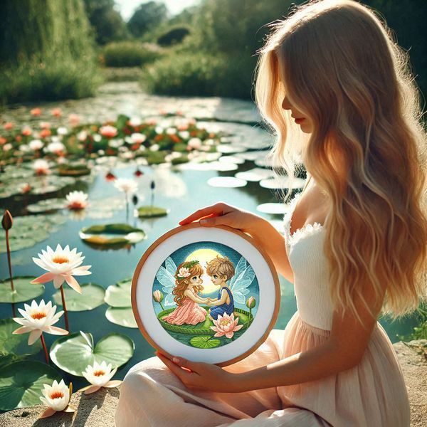 Cross-Stitch Pattern &ndash; "Love on the River" WLP-010