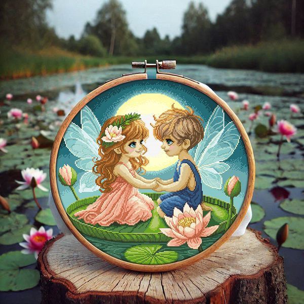 Cross-Stitch Pattern &ndash; "Love on the River" WLP-010