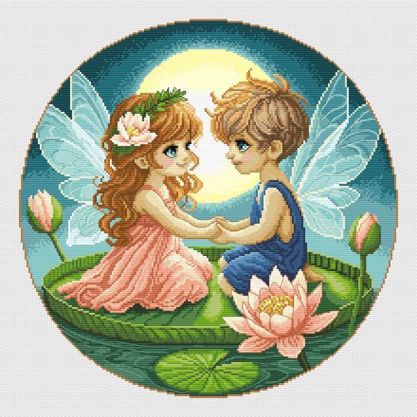 Cross-Stitch Pattern &ndash; "Love on the River" WLP-010