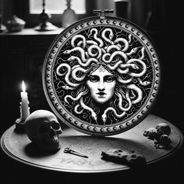Cross-Stitch Pattern &ndash; "Medusa the Gorgon" WLP-030