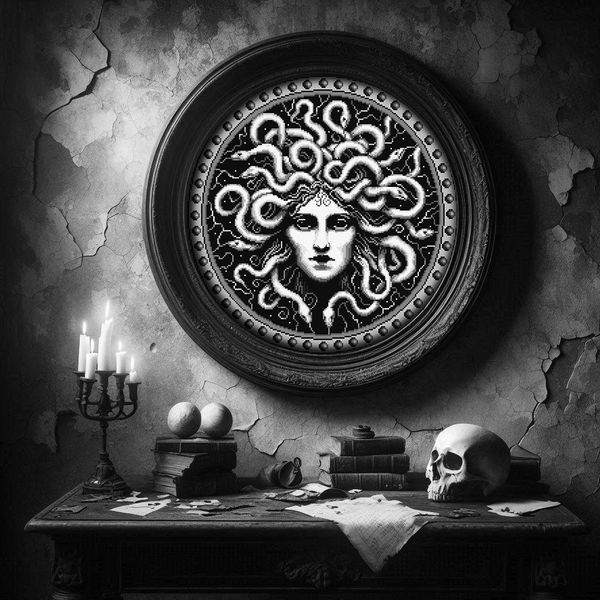 Cross-Stitch Pattern &ndash; "Medusa the Gorgon" WLP-030