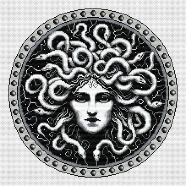 Cross-Stitch Pattern &ndash; "Medusa the Gorgon" WLP-030
