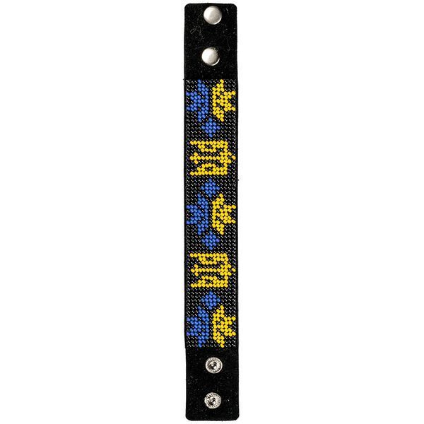 Faux Leather Bead Embroidery Kit &ndash; &ldquo;Bracelet&rdquo; (3 &times; 22 cm) FLBB-001 Black