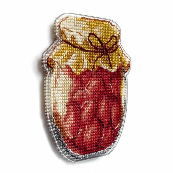 Plastic Cross-Stitch Kit &ndash; "Strawberry Jam" (Double-Sided) FLX-107