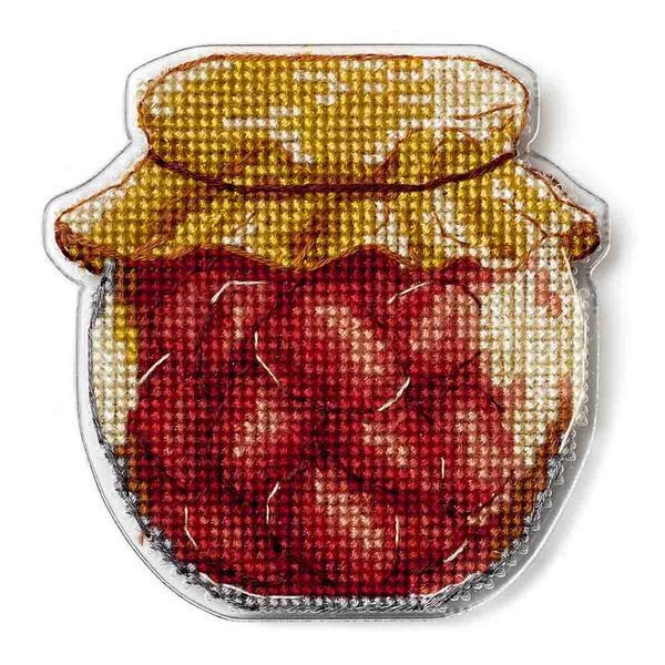 Plastic Cross-Stitch Kit &ndash; "Strawberry Jam" (Double-Sided) FLX-107