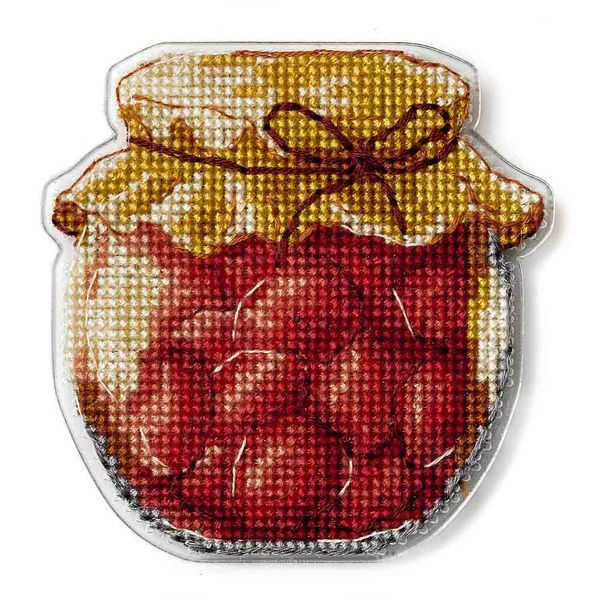 Plastic Cross-Stitch Kit &ndash; "Strawberry Jam" (Double-Sided) FLX-107