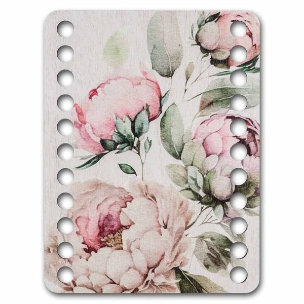 Floss Organizer &ndash; &ldquo;Peonies, Rectangular&rdquo; FLZ(P)-086