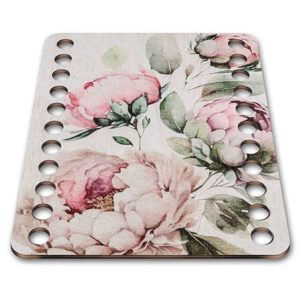 Floss Organizer &ndash; &ldquo;Peonies, Rectangular&rdquo; FLZ(P)-086