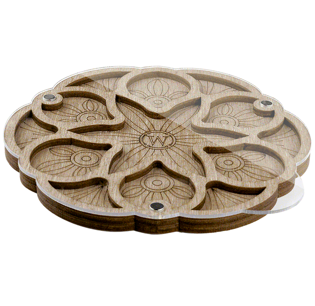 Bead Organizer Box &ndash; &ldquo;Patterned Flower&rdquo;, With Clear Lid FLZB-184