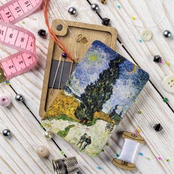 Magnetic Needle Case Rectangular &ndash; &ldquo;Cypress Road with Star&rdquo; FLZB(N)-080