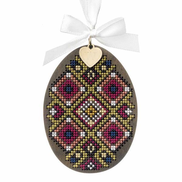 Wooden Cross-Stitch Kit &ndash; &ldquo;Easter Egg&rdquo; FLW-091