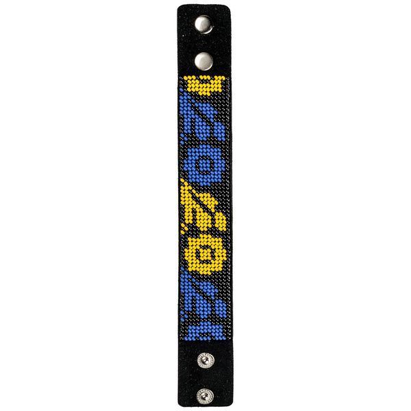 Faux Leather Bead Embroidery Kit &ndash; &ldquo;Bracelet&rdquo; (3 &times; 22 cm) FLBB-002 Black