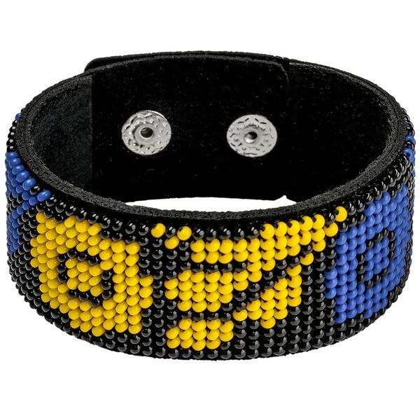 Faux Leather Bead Embroidery Kit &ndash; &ldquo;Bracelet&rdquo; (3 &times; 22 cm) FLBB-002 Black