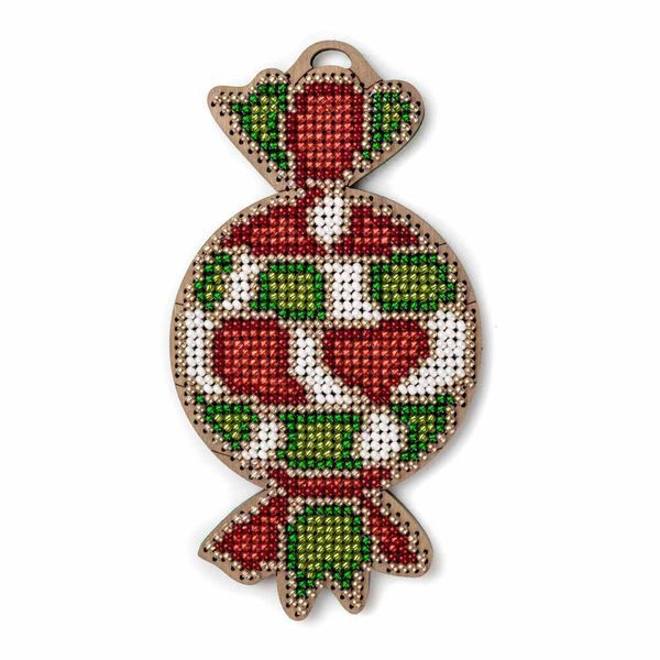 Wooden Bead Embroidery Kit &ndash; &ldquo;Stained Glass Candy&rdquo; FLK-567