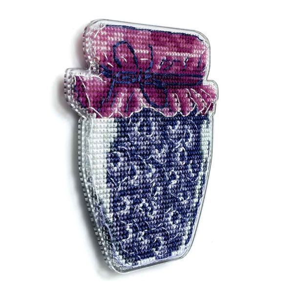 Plastic Cross-Stitch Kit &ndash; "Blueberry Jam" (Double-Sided) FLX-108