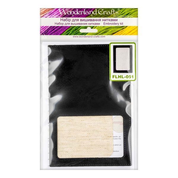 Faux Leather Cross-Stitch Kit &ndash; &ldquo;Passport Cover&rdquo; FLHL-051 Black