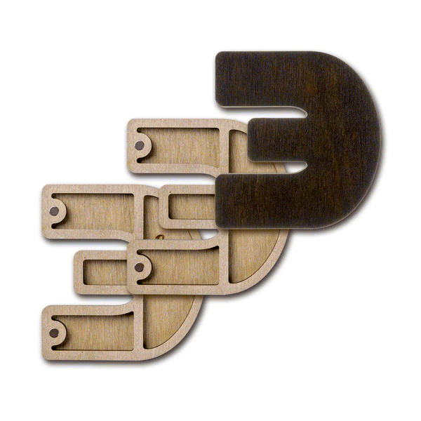 Bead Organizer &ndash; &ldquo;Letter Э (Alphabet)&rdquo; FLZB-155(Э)