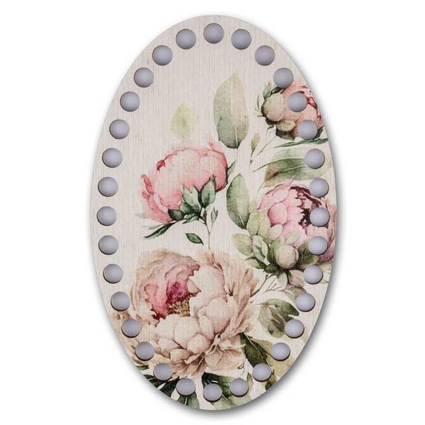 Floss Organizer &ndash; &ldquo;Peonies, Oval&rdquo; FLZ(P)-087