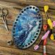 Floss Organizer &ndash; &ldquo;Blue & Gold Abstraction, Oval&rdquo; FLZ(P)-053 FLZ(P)-053 photo 1