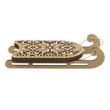 Wooden Bead Embroidery Kit &ndash; &ldquo;Sled Ornament &ndash; Cream and Brown Pattern&rdquo; FLK-466 FLK-466 photo 6