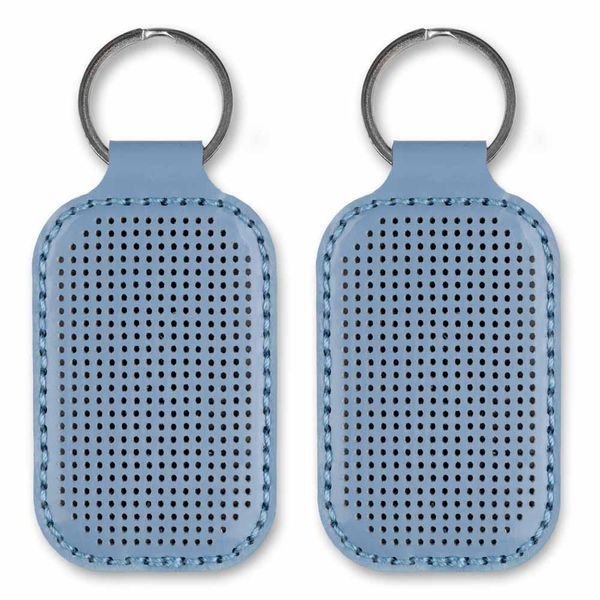 Faux Leather Embroidery Blank &ndash; &ldquo;Keychain&rdquo; FLBE(BB)-068 Light Blue