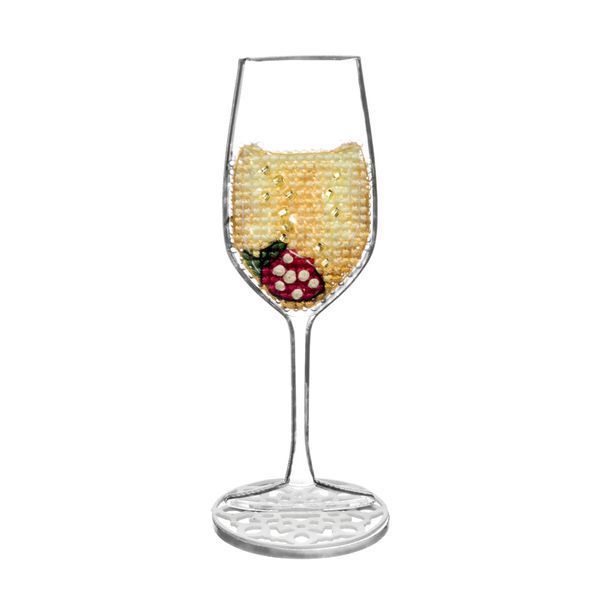 Plastic Cross-Stitch Kit &ndash; "Champagne Glass" (Double-Sided) FLX-034
