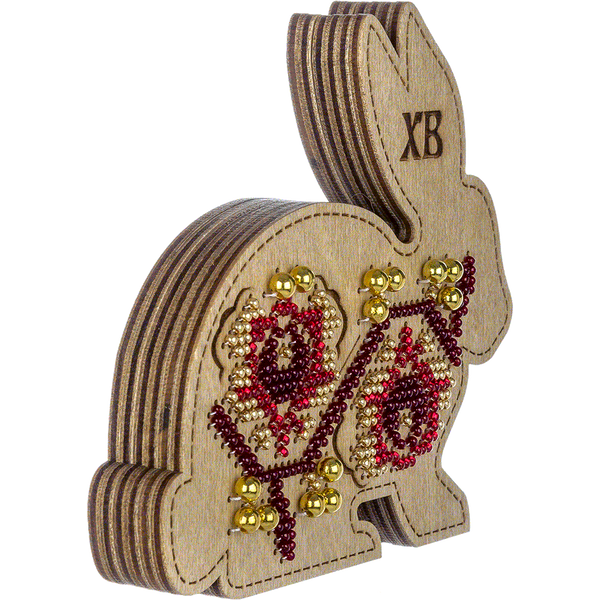 Wooden Bead Embroidery Kit &ndash; &ldquo;Box-Chick&rdquo; (Double-Sided) FLK-416
