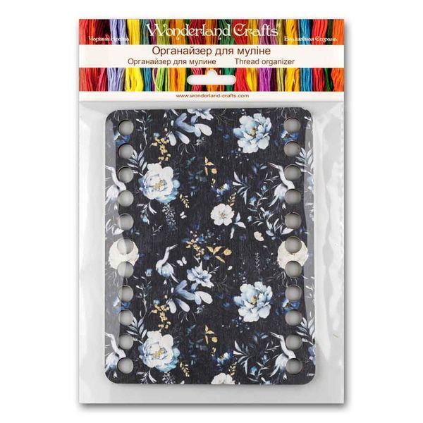 Floss Organizer &ndash; &ldquo;Night Flowers, Rectangular&rdquo; FLZ(P)-102