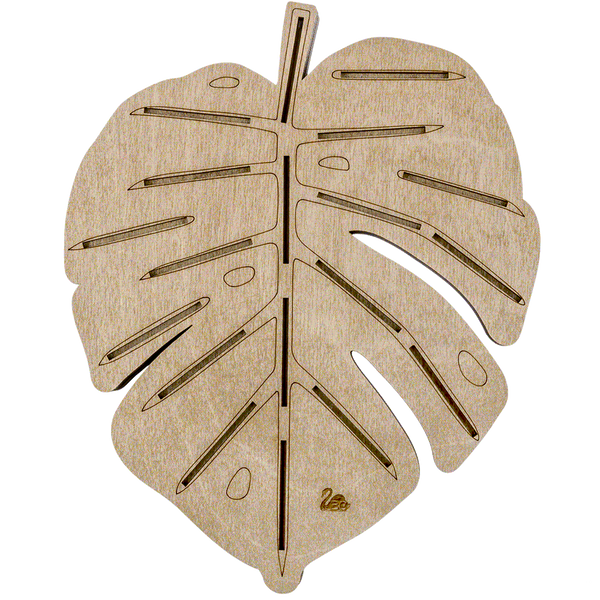 Bobbin Organizer Box &ndash; &ldquo;Light Monstera Leaf&rdquo; + 21 bobbins FLZB(N)-045