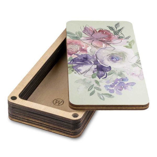 Magnetic Needle Case Large &ndash; &ldquo;Watercolor Flowers&rdquo; FLZB(N)-144