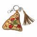 Faux Leather Cross-Stitch Kit &ndash; &ldquo;Bag Charm &ndash; Italian Pizza&rdquo; FLHL-166 FLHL-166 photo 2