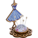 Wooden Bead Embroidery Kit &ndash; &ldquo;Pincushion &ndash; Dress On Mannequin&rdquo; FLK-285 FLK-285 photo 4