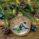 Wooden Bead Embroidery Kit &ndash; &ldquo;Christmas Ornament &ndash; Mountain Cabin&rdquo; FLK-366 FLK-366 photo 1