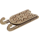 Wooden Bead Embroidery Kit &ndash; &ldquo;Sled Ornament &ndash; Cream and Brown Pattern&rdquo; FLK-466 FLK-466 photo 2