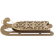 Wooden Bead Embroidery Kit &ndash; &ldquo;Sled Ornament &ndash; Cream and Brown Pattern&rdquo; FLK-466 FLK-466 photo 4