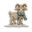 Wooden Cross-Stitch Kit &ndash; &ldquo;Goat &ndash; Winter Beauty&rdquo; FLW-116 FLW-116 photo 6