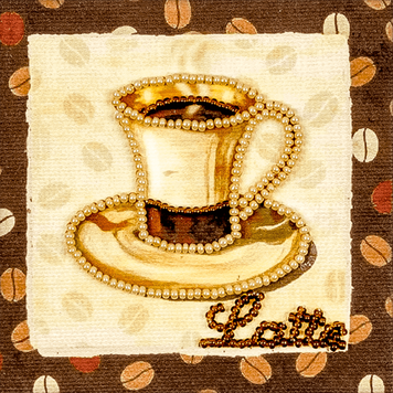 Bead embroidery magnet FLA-070