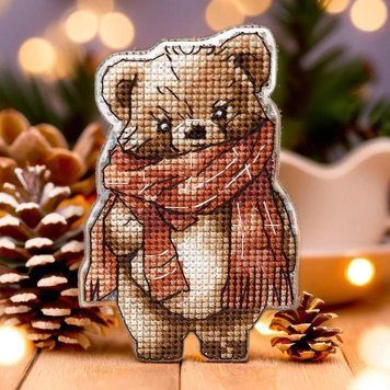 Plastic Cross-Stitch Kit &ndash; "Teddy Bear" FLX-002