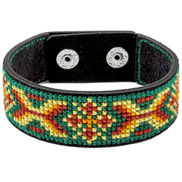 Faux Leather Cross-Stitch Kit &ndash; &ldquo;Bracelet&rdquo; (2.2 &times; 22 cm) FLHL-030 Black