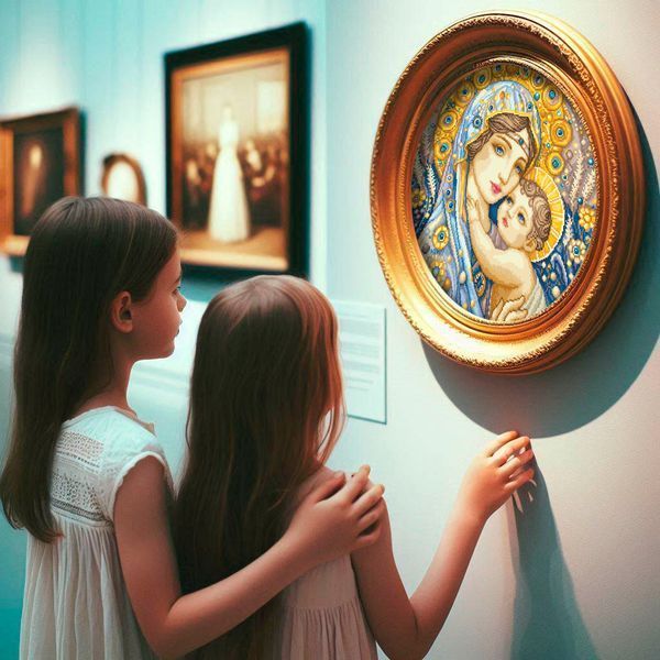 Cross-Stitch Pattern &ndash; "Virgin and Child" WLP-012