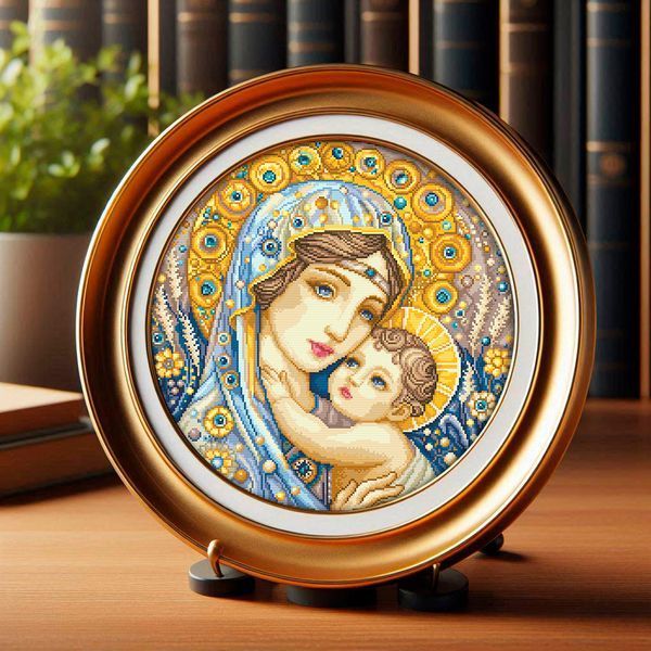 Cross-Stitch Pattern &ndash; "Virgin and Child" WLP-012
