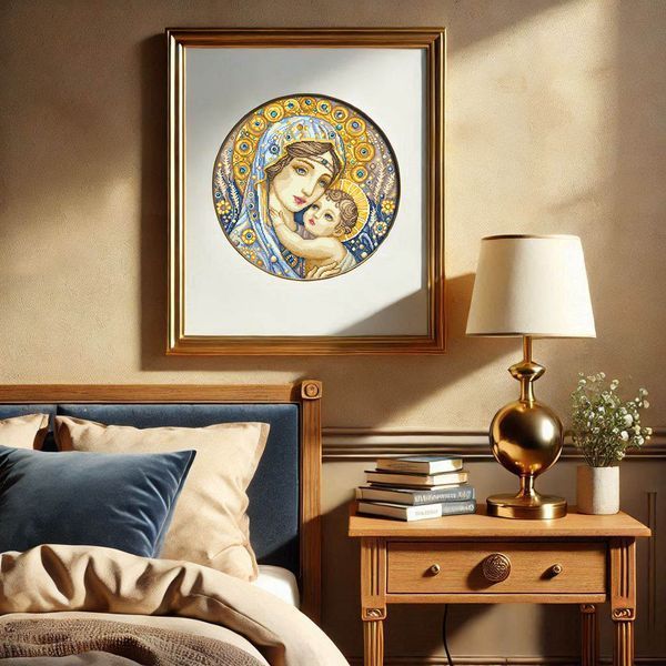 Cross-Stitch Pattern &ndash; "Virgin and Child" WLP-012