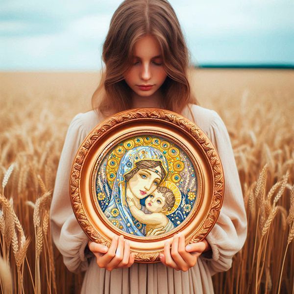 Cross-Stitch Pattern &ndash; "Virgin and Child" WLP-012