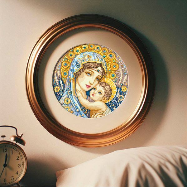 Cross-Stitch Pattern &ndash; "Virgin and Child" WLP-012