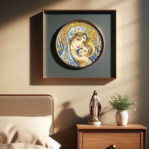 Cross-Stitch Pattern &ndash; "Virgin and Child" WLP-012