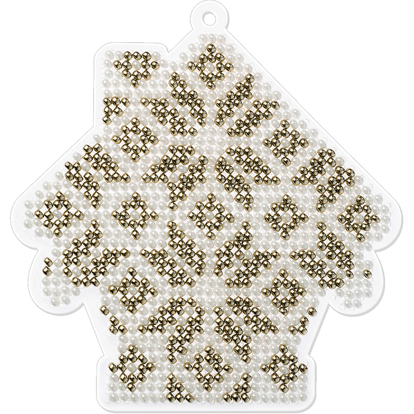 Bead Embroidery Kit (Plastic Base) &ndash; &ldquo;Christmas Ornament &ndash; House&rdquo; FLPL-008