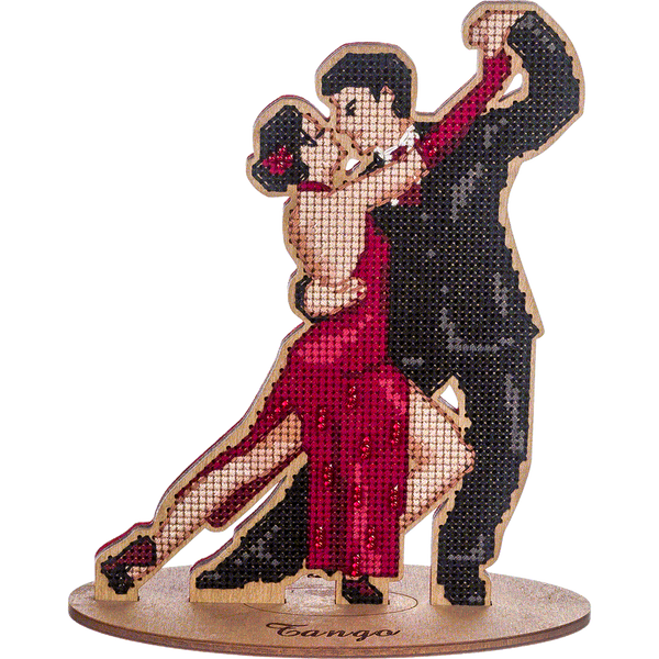Wooden Cross-Stitch Kit &ndash; &ldquo;Tango Dancers&rdquo; FLW-024