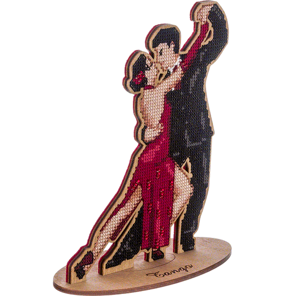 Wooden Cross-Stitch Kit &ndash; &ldquo;Tango Dancers&rdquo; FLW-024