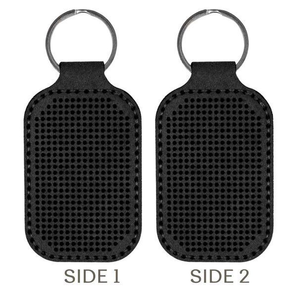 Faux Leather Embroidery Blank &ndash; &ldquo;Keychain&rdquo; FLBE(BB)-006 Black